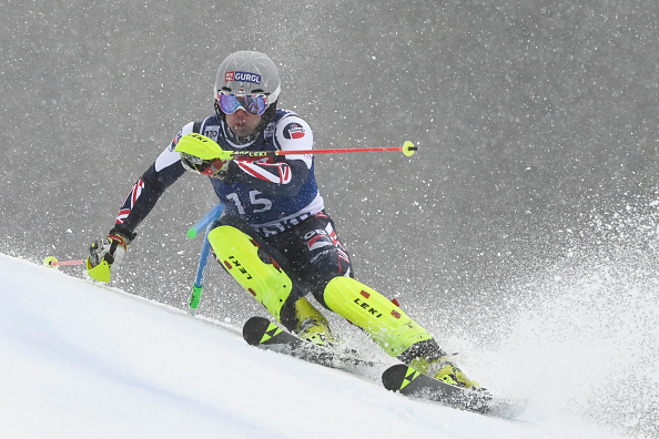 Britain's Dave Ryding competes in the Men's Slalom event during the FIS Alpine Ski World Cup in Bansko, on February 11, 2024. (Photo by Nikolay DOYCHINOV / AFP) (Photo by NIKOLAY DOYCHINOV/AFP via Getty Images)