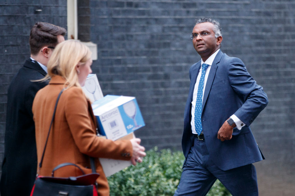Viswas Raghavan arrives at Downing Street for a meeting in London on January 11, 2018. (Photo credit should read TOLGA AKMEN/AFP via Getty Images) 