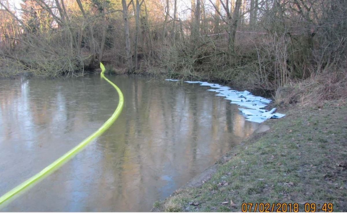 Picture shared from the Environment Agency regarding the leak 