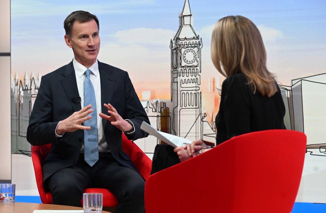 Jeremy Hunt has insisted he won’t borrow to fund tax cuts in what he said would be a “prudent and responsible” Spring Budget this week. Photo: PA