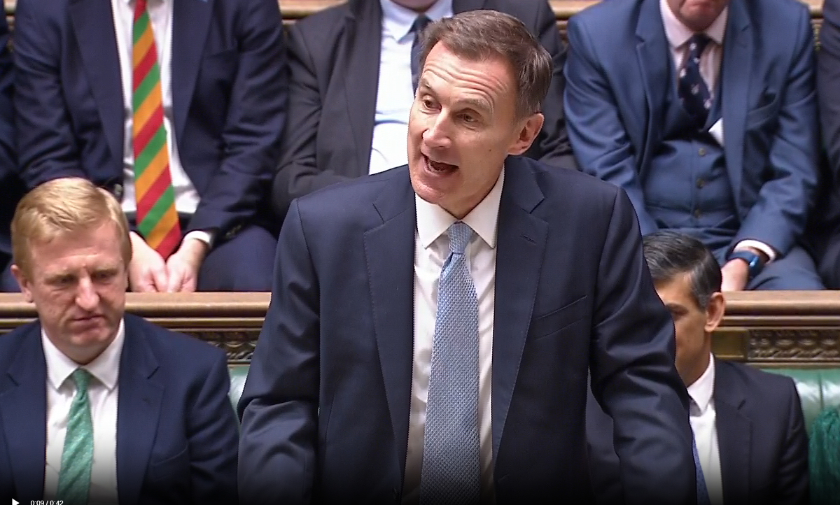 Jeremy Hunt is trying to “blame the referee” amid a row over an OBR review into the previous government’s departmental spending plans, No10 has claimed.