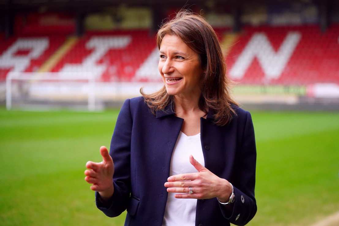 Culture secretary Lucy Frazer launched the Football Governance Bill, which incorporates the football regulator, today (Victoria Jones/PA Wire)