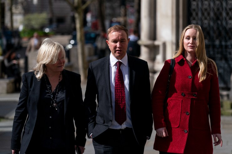 Financial market trader Tom Hayes, who was jailed alongside Carlo Palombo over interest rate benchmark manipulation, outside the Royal Courts Of Justice ahead of a Court of Appeal ruling over whether their convictions should be overturned. (Jordan Pettitt/PA Wire)