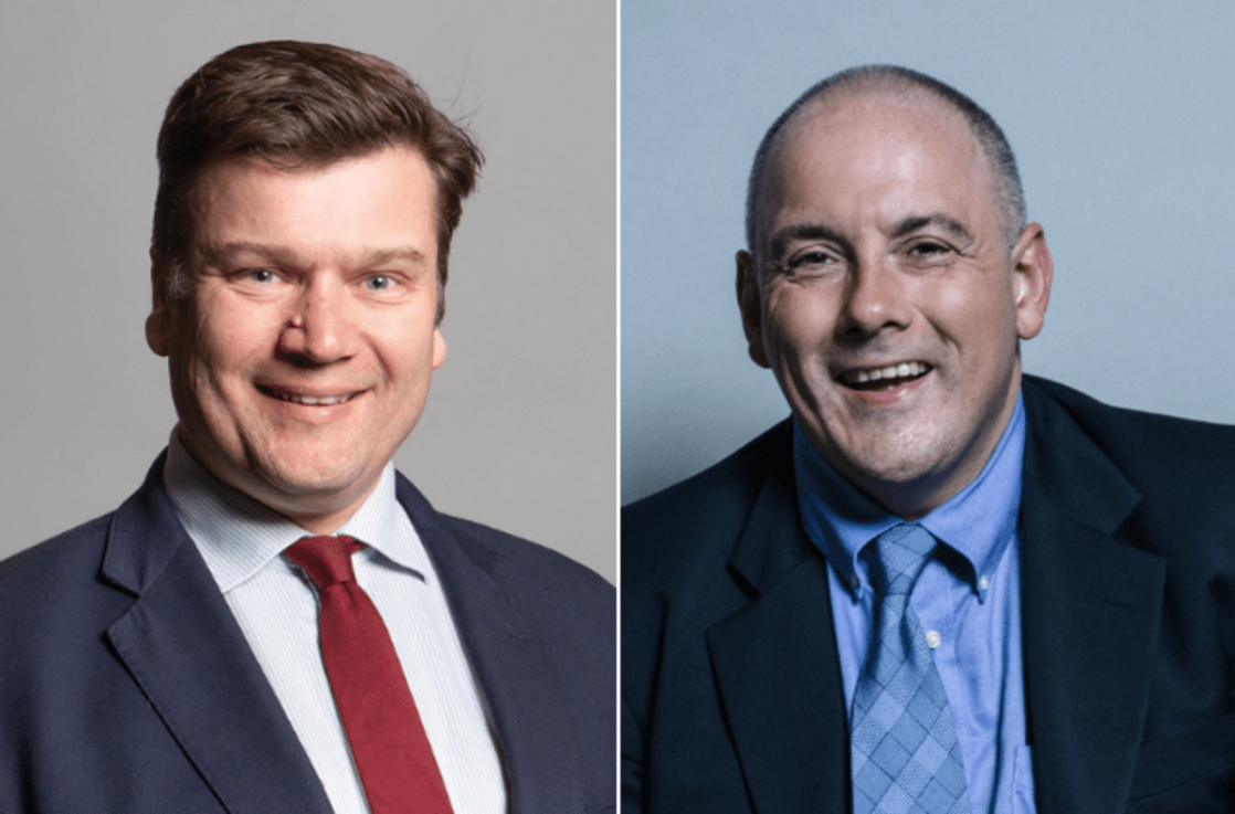 James Heappey, left, and Robert Halfon have both resigned as ministers. Photo: PA
