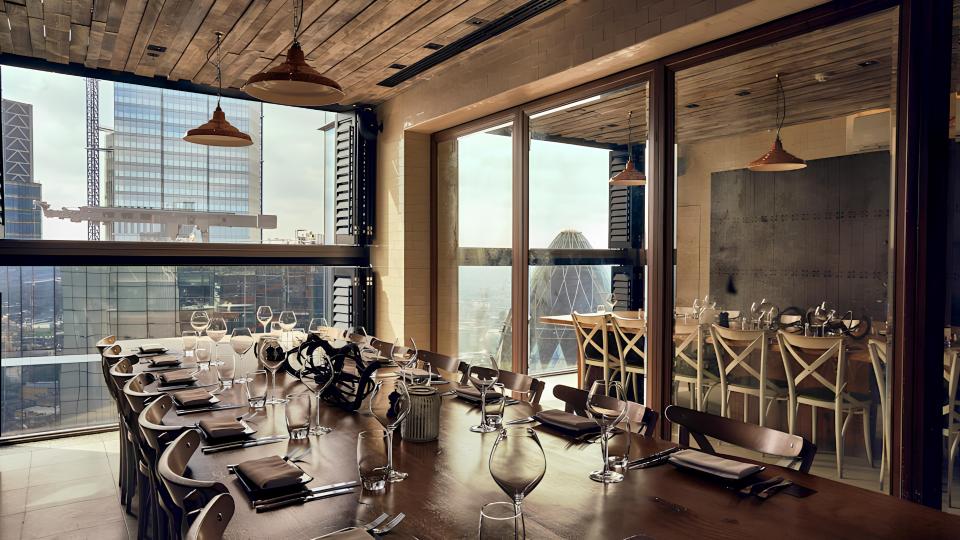 the private dining room at duck & waffle