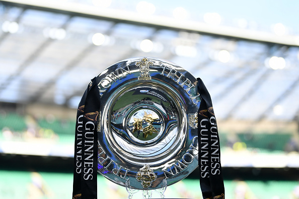 LONDON, ENGLAND - MARCH 12: A detailed view of the Triple Crown Trophy prior to the Guinness Six Nations Rugby match between England and Ireland at Twickenham Stadium on March 12, 2022 in London, England. (Photo by Dan Mullan - RFU/The RFU Collection via Getty Images)