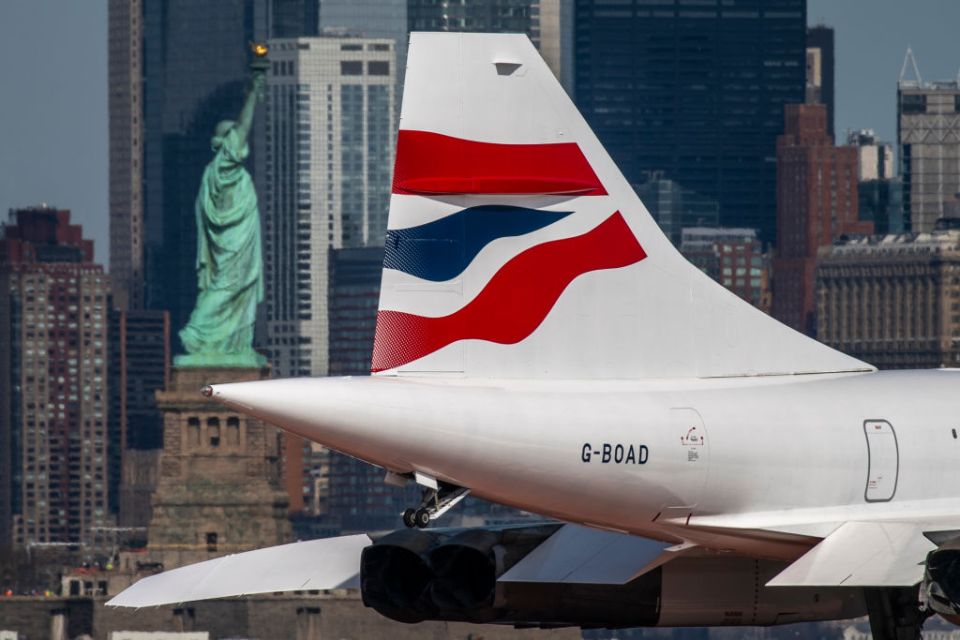 British Airways Concorde Supersonic Jet Is Moved Backed To Intrepid Air, Sea And Space Museum After Restoration