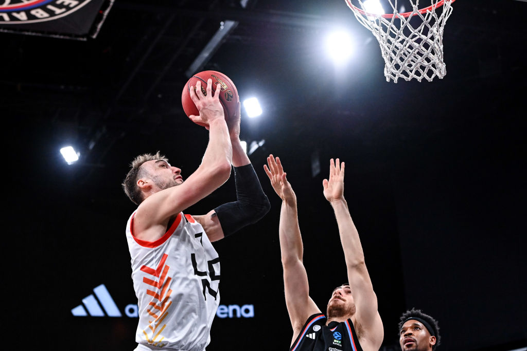 Sam DEKKER of London Lions during the BKT EuroCoupe match between Paris Basketball and London Lions at Adidas Arena on March 26, 2024 in Paris, France.(Photo by Sandra Ruhaut/Icon Sport via Getty Images) - Photo by Icon Sport