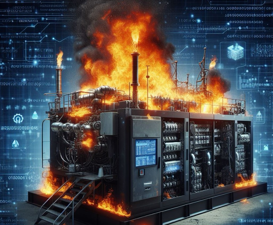 AI generated image of a cyber attack 