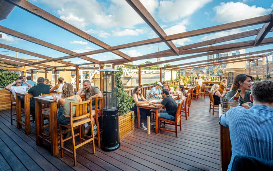 The TT rooftop in Shoreditch, which has a new restaurant this spring