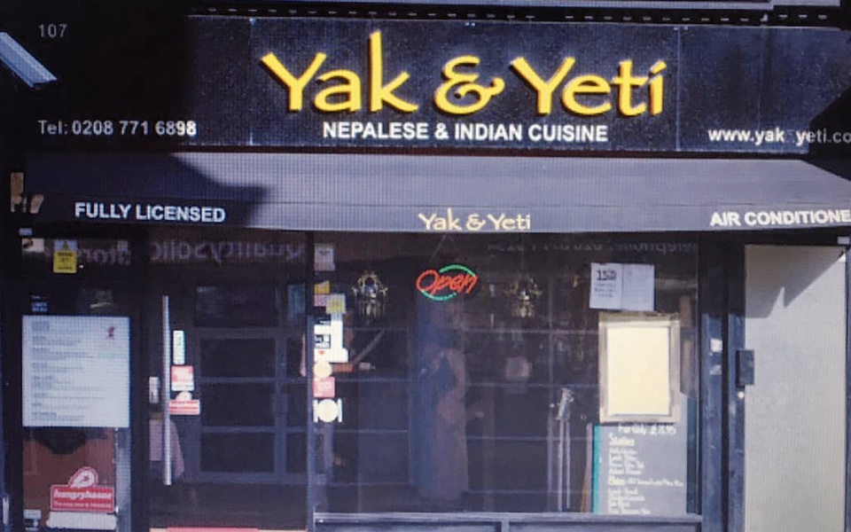 Yak & Yeti is serves Nepalese curries in Crystal Palace