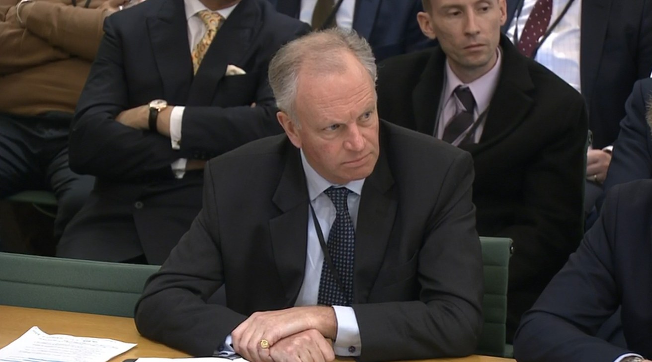 Post Office chief executive Nick Read giving evidence to the Business and Trade Select Committee in the House of Commons, London, on the subject of Post Office and Horizon - Compensation: follow-up. Mr Read has been "exonerated of all misconduct charges" following an external report into his behaviour, the Post Office has said. Issue date: Wednesday April 17, 2024. PA Photo. See PA story POLITICS Horizon. Photo credit should read: House of Commons/UK Parliament/PA Wire