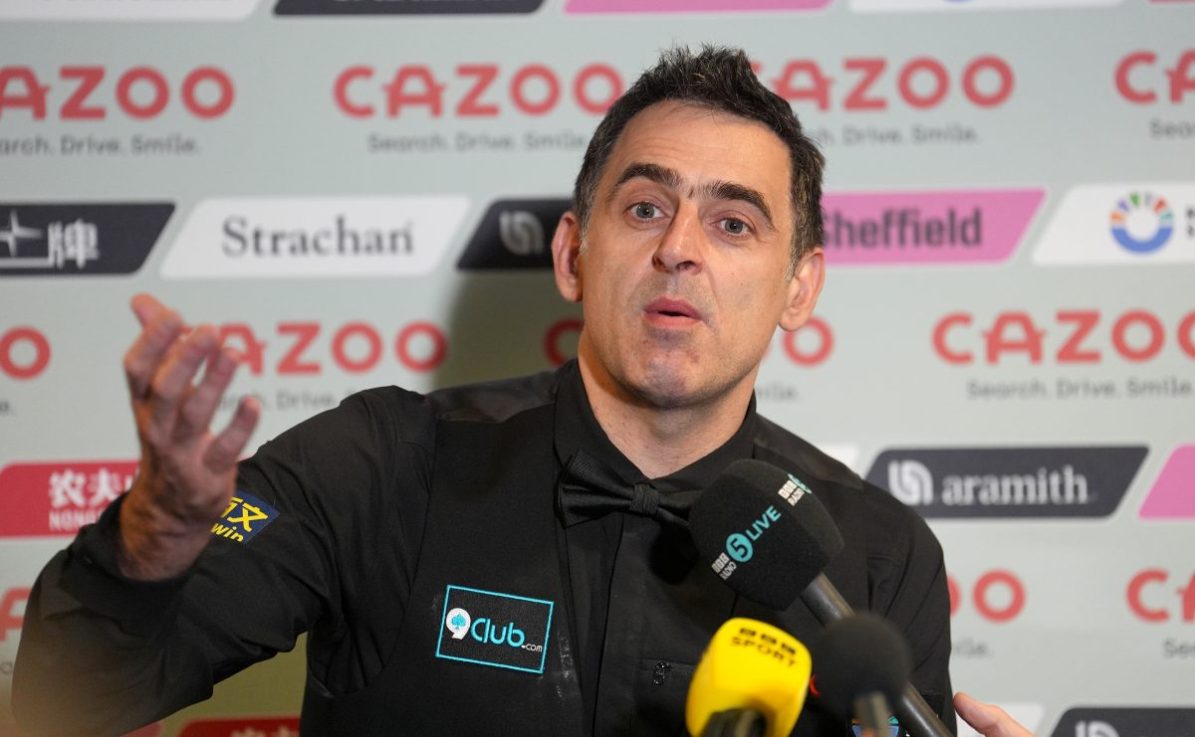 Ronnie O'Sullivan speaks during a press conference after victory over Ryan Day on day ten of the 2024 Cazoo World Snooker Championship at the Crucible Theatre, Sheffield. Picture date: Monday April 29, 2024. PA Photo. See PA story SNOOKER World. Photo credit should read: Martin Rickett/PA Wire.

RESTRICTIONS: Use subject to restrictions. Editorial use only, no commercial use without prior consent from rights holder.