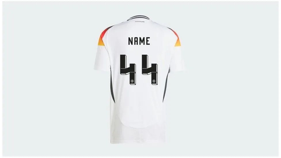 The font used for numbering on the new Adidas Germany football shirt has been likened to the Nazi 'SS' symbol