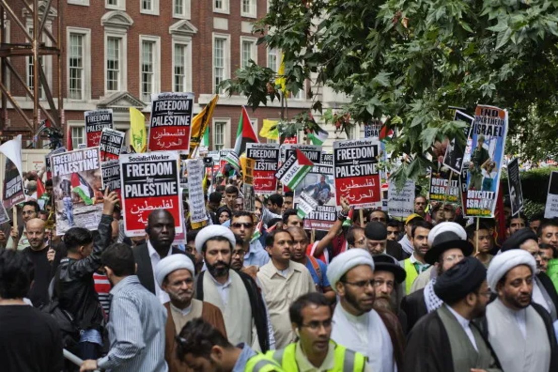 The Home Office has urged the Met Police to “take a zero tolerance approach to any law breaking” during the annual pro-Palestine Al Quds march in London on Friday. Photo: Getty