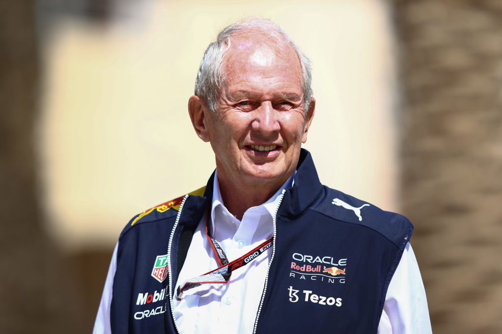 BAHRAIN, BAHRAIN - MARCH 18: Red Bull Racing Team Consultant Dr Helmut Marko looks on in the Paddock before practice ahead of the F1 Grand Prix of Bahrain at Bahrain International Circuit on March 18, 2022 in Bahrain, Bahrain. (Photo by Mark Thompson/Getty Images)