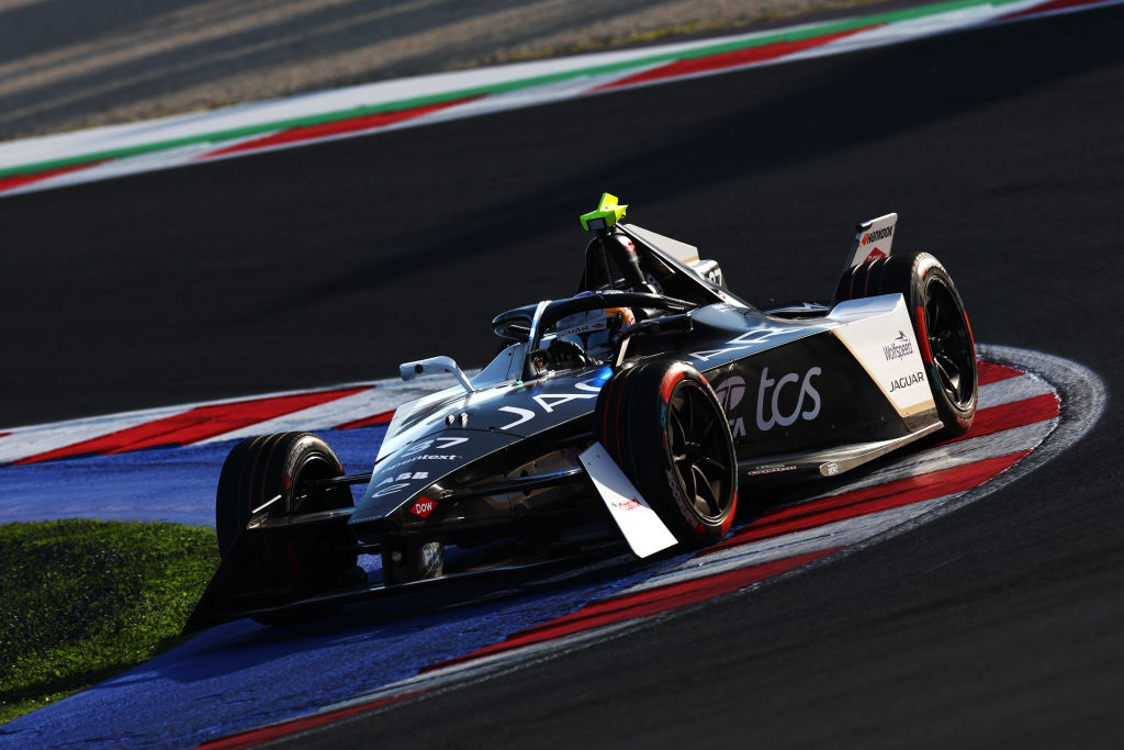 MISANO ADRIATICO, ITALY - APRIL 14: (EDITOR’S NOTE: This Handout image/clip was provided by a third-party organization and may not adhere to Getty Images’ editorial policy.) In this handout from Jaguar Racing,  Nick Cassidy, Jaguar TCS Racing, Jaguar I-TYPE 6 during the Misano ePrix Round 7 at Misano World Circuit Marco Simoncelli on April 14, 2024 in Misano Adriatico, Italy. (Photo by Handout/Jaguar Racing via Getty Images)