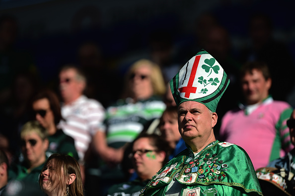 READING, ENGLAND - OCTOBER 19:  Fans of London Irish show their colours during the European Rugby Challenge Cup match between London Irish and Rovigo at Madejski Stadium on October 19, 2014 in Reading, England.  (Photo by Jamie McDonald/Getty Images)