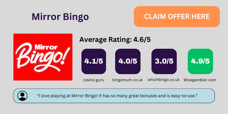 Mirror Bingo Offers