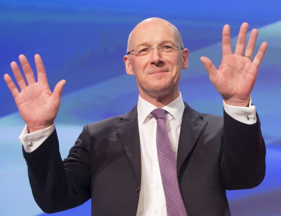 File photo dated 29/03/15 of the then Deputy First Minister John Swinney during the SNP conference at the SECC in Glasgow. Former Scottish deputy first minister John Swinney has been confirmed as the SNP's new leader - with no other possible candidates coming forward to challenge him for the position. Issue date: Monday May 6, 2024. PA Photo. See PA story POLITICS SNP. Photo credit should read: Danny Lawson/PA Wire