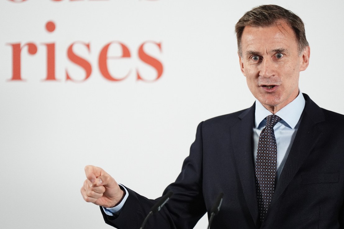 Jeremy Hunt promised further tax cuts if the Conservatives win the general election as he sought to draw an electoral dividing line between the Tories and the Labour Party.