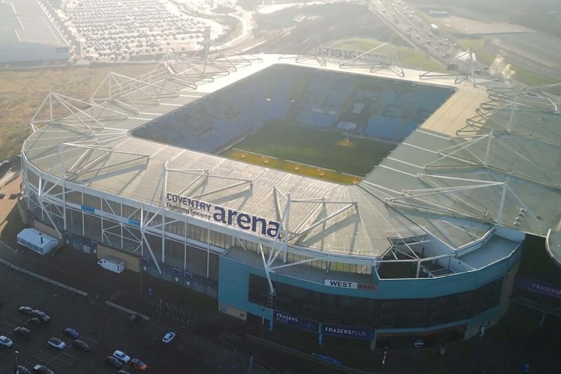 The Coventry Building Society Arena is owned by Mike Ashley.