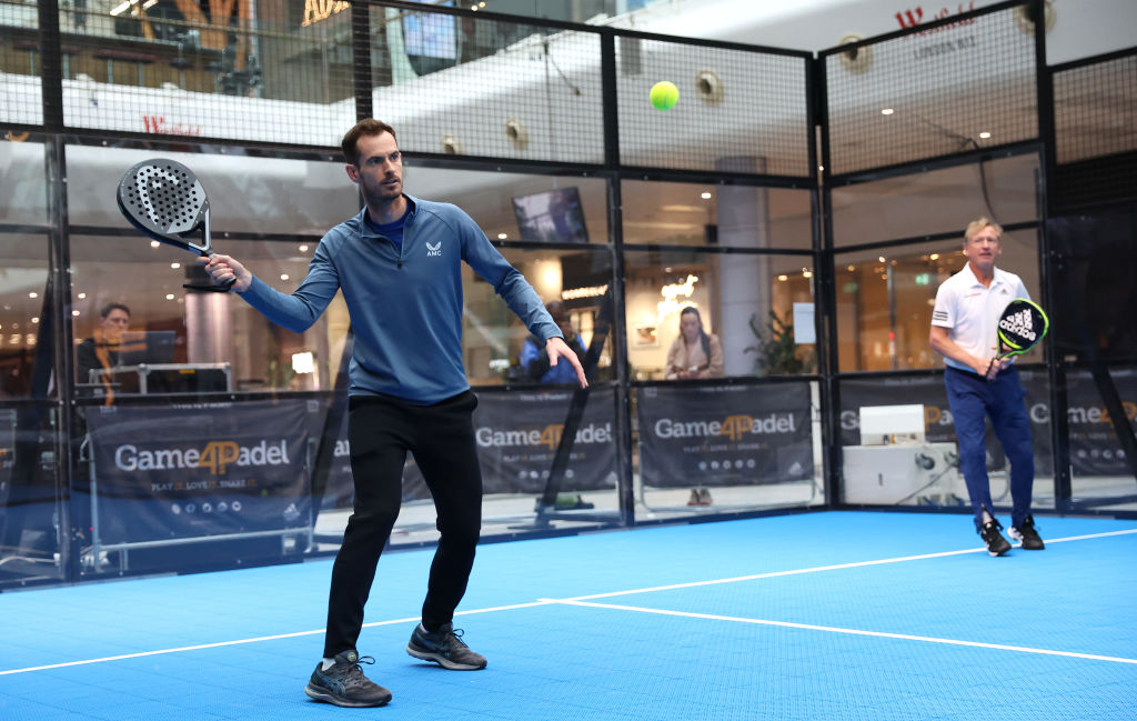 Andy Murray is an enthusiastic supporter of padel, investing in both infrastructure and the Hexagon Cup