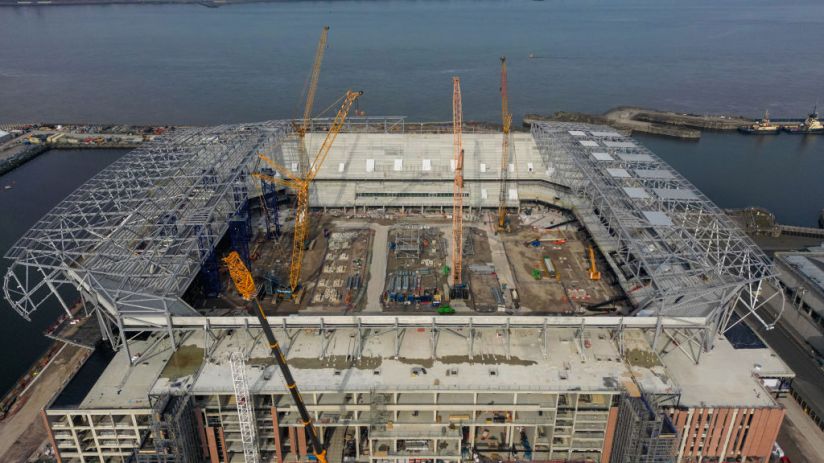 Views Of New Everton Stadium Under Construction