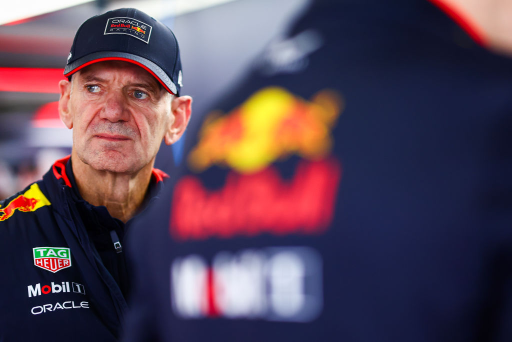 Adrian Newey, the now former Chief Technical Officer of Oracle Red Bull Racing looks on (Photo by Mark Thompson/Getty Images)