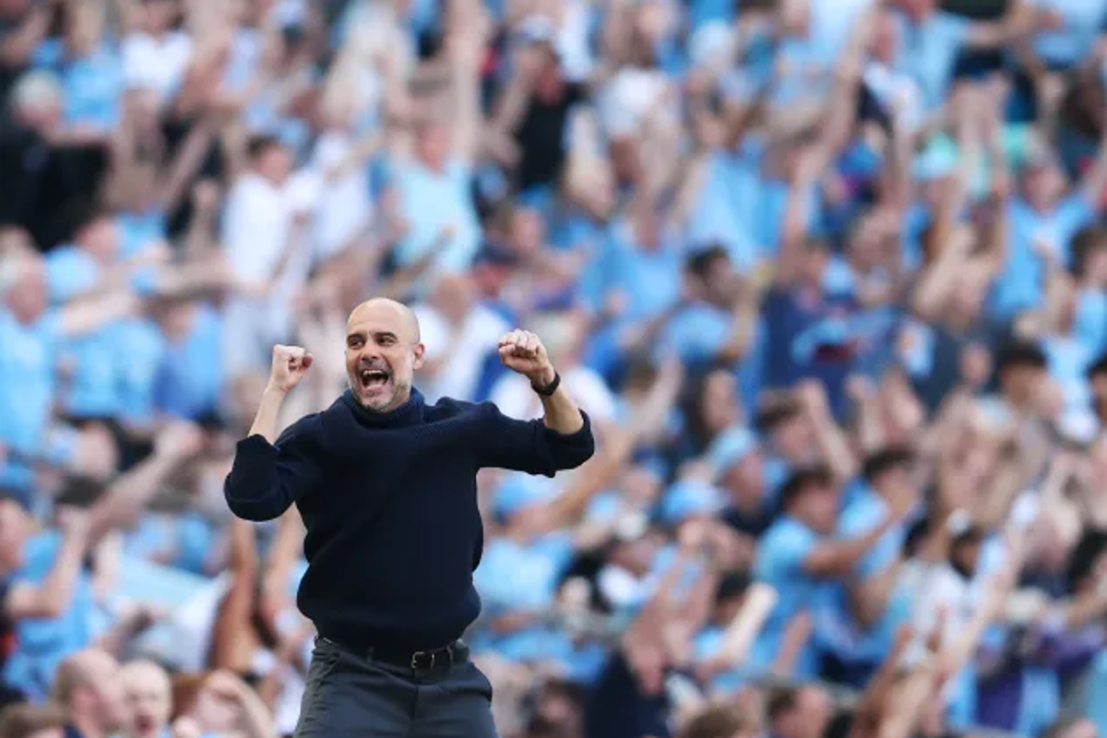 Manchester City won their fourth consecutive Premier League title on Sunday with a 3-1 victory over West Ham United. 