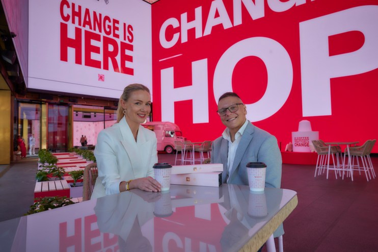 Nespresso UK&I CEO Anna Lundstrom, and CEO of Change Please, Cemal Ezal OBE
