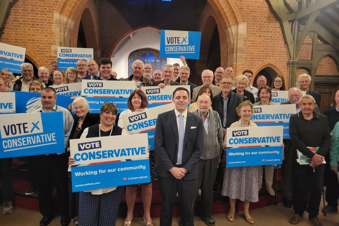 JP Morgan banker and ex-army officer Ed McGuinness has been selected to stand for the Conservatives in Michael Gove’s former seat of Surrey Heath. Photo: Surrey Heath Conservatives