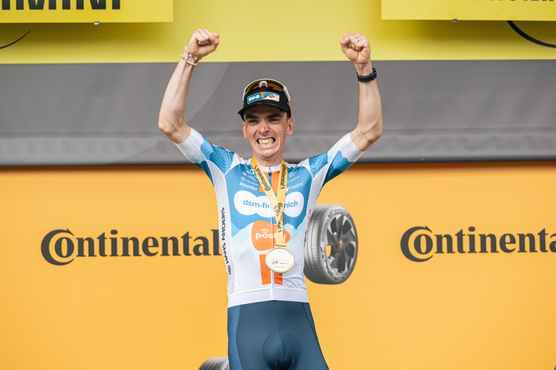 Romain Bardet won the opening stage of the Tour de France in Rimini (Image: ASO/Charly Lopez)