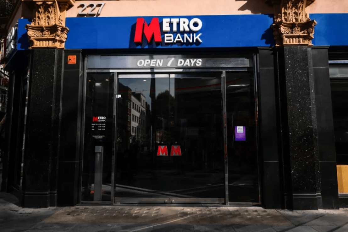 Metro Bank's revived sale plan comes amid a spree of dealmaking in British banking this year. (Photographer: Jose Sarmento Matos/Bloomberg via Getty Images)