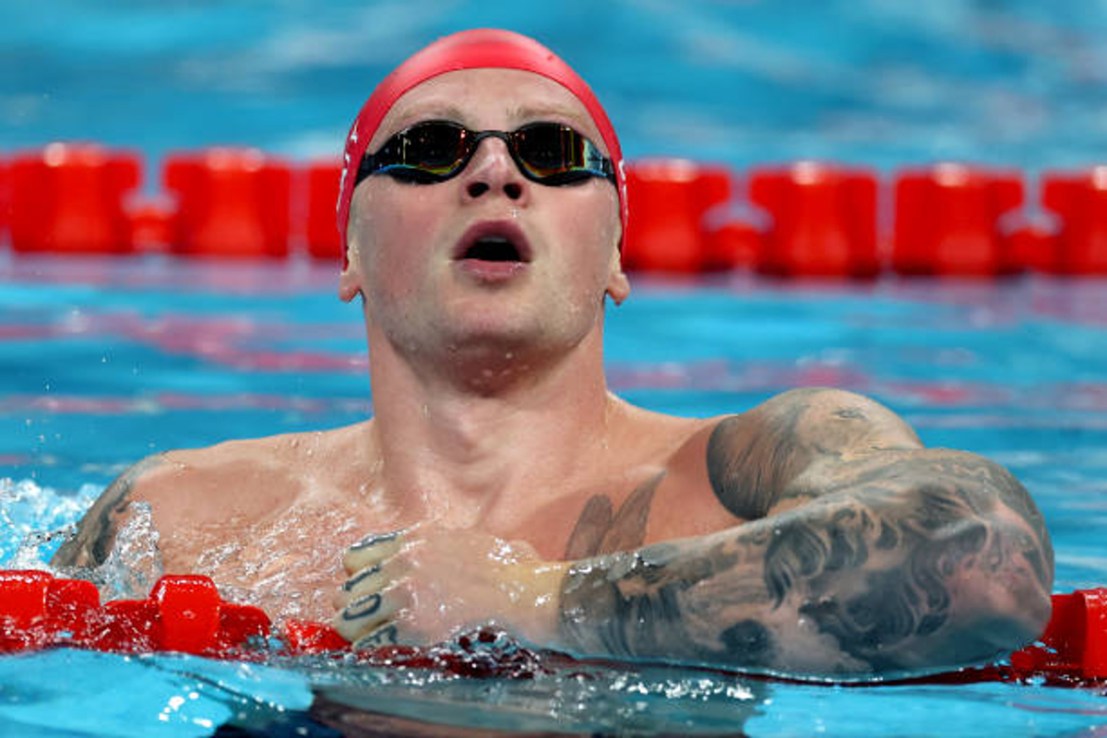 Adam Peaty’s attempt at three 100m breaststroke golds in three consecutive games was denied by Italy’s Nicolo Martinenghi yesterday in Paris.