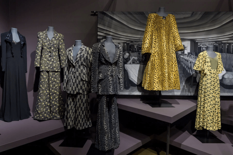 An piece from the Biba exhibition at the Fashion & Textile Museum