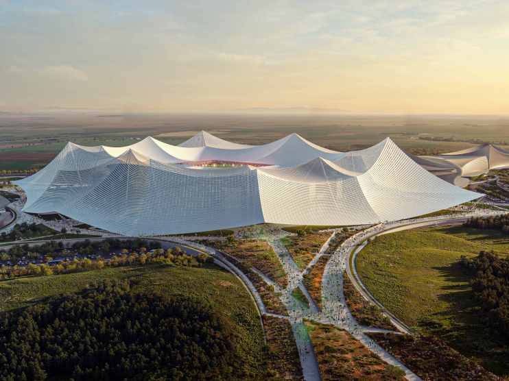 The Grand Stade Hassan II in Morocco is set be the world's biggest football stadium and could host the 2030 World Cup final