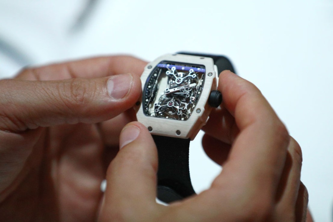 Richard Mille turnover in Europe rose from CHF 261.6m to CHF 283.4m but its sales fell from CHF 103.7m to CHF 95.3m in the Middle East. (Photo by Yong Teck Lim/Getty Images for Richard Mille)