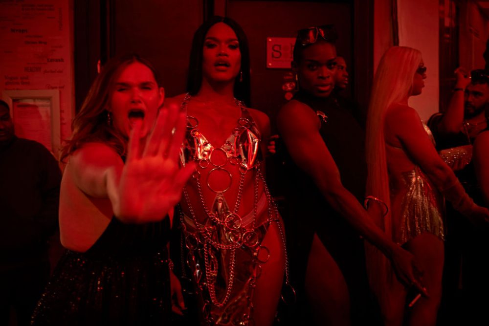 Revellers outside a nightclub in Soho at the start of the weekend (Photo by Kiran Ridley/Getty Images)