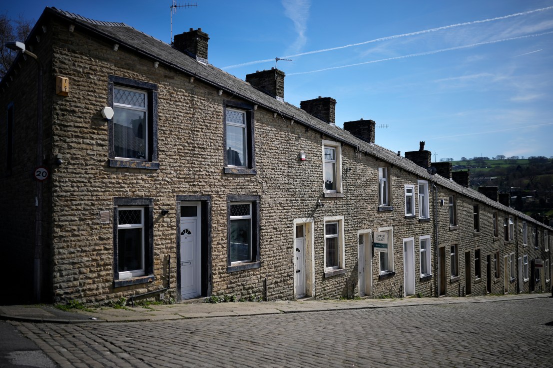 Terraced houses in Colne, near Burnley - where the housing target has been raised by 625 per cent (Photo by Christopher Furlong/Getty Images)