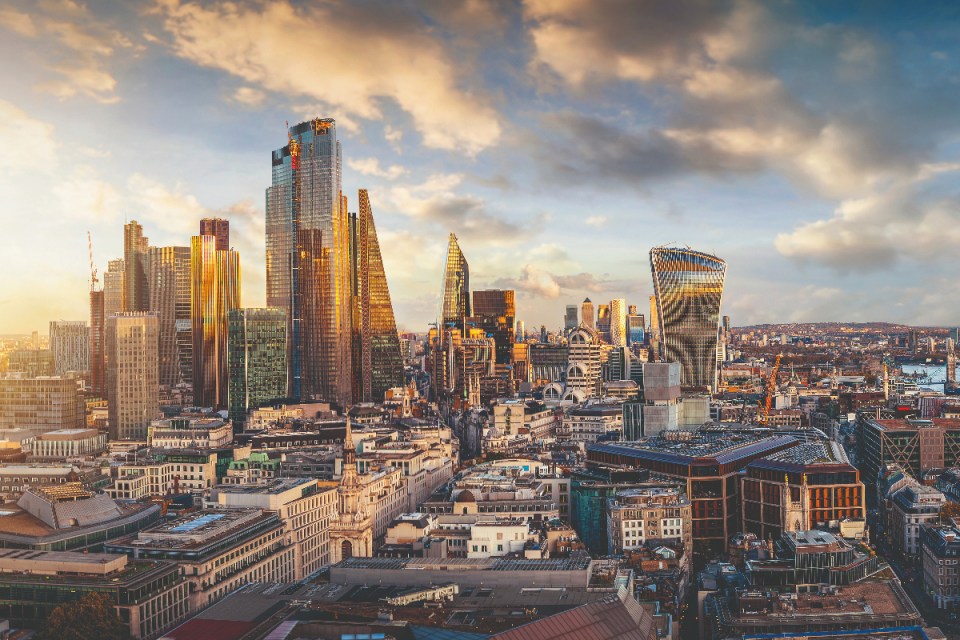 The City of London skyline