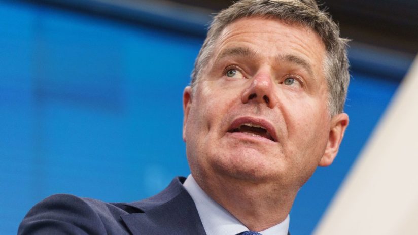 Paschal Donohoe, president of Eurogroup, hailed a 'new footing' in UK/EU ties in a speech in the City of London. Photographer: Simon Wohlfahrt/Bloomberg via Getty Images