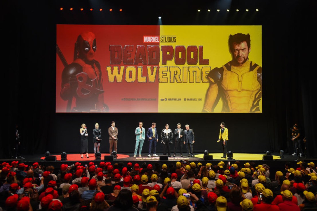 A UK fan event for Marvel Studios' "Deadpool & Wolverine" at Eventim Apollo on July 11, 2024 in London, England. (Photo by Eamonn M. McCormack/Getty Images for The Walt Disney Company Limited)