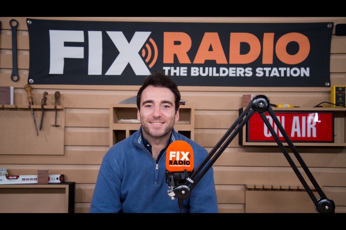 Louis Timpany swapped bricks for broadcast in 2017 with the launch of Fix Radio, a station dedicated entirely to tradespeople