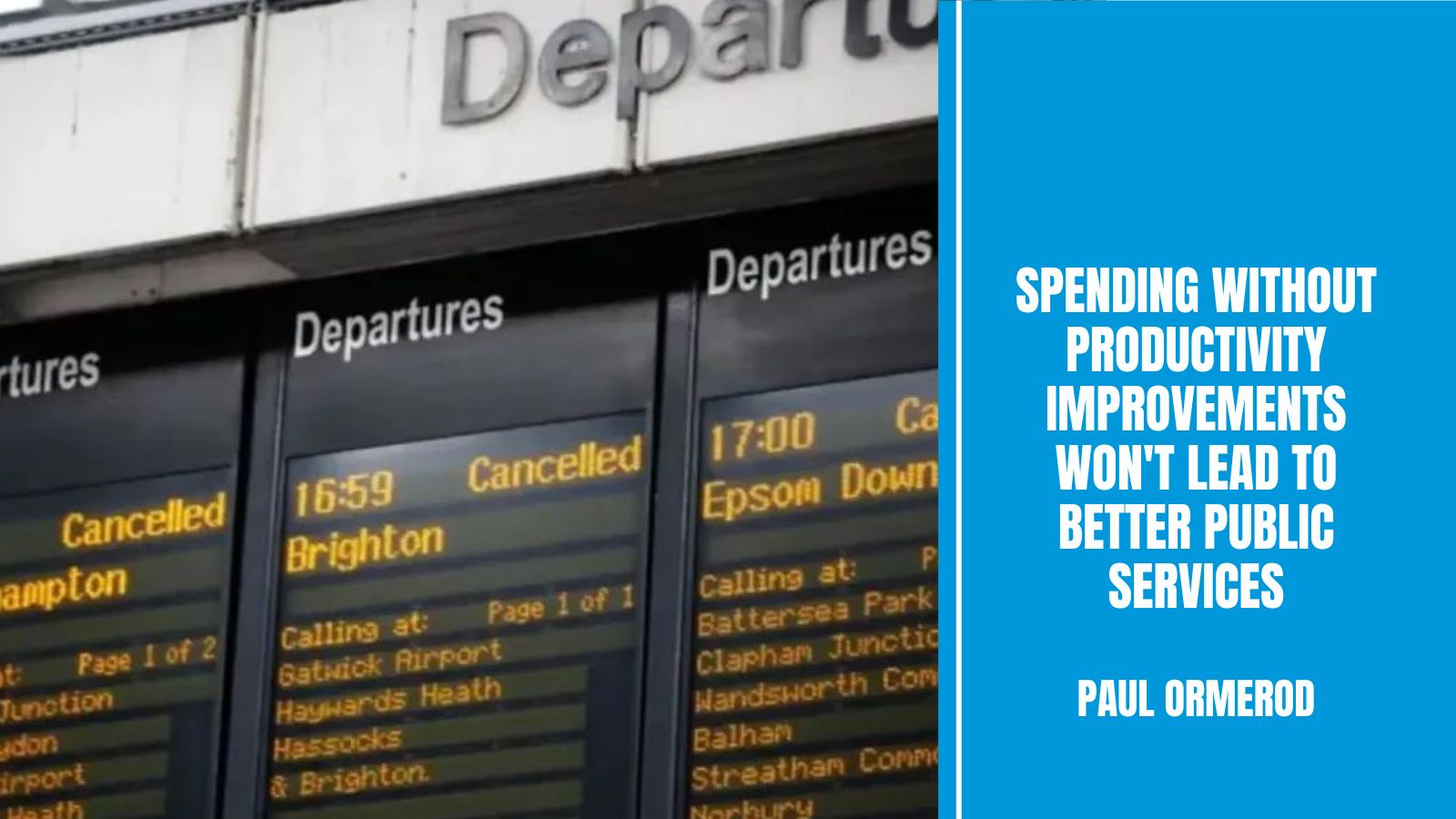 Spending without productivity improvements won’t lead to better public services