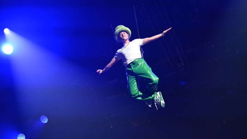 Jax Jones and Calum Scott perform &ldquo;Whistle&rdquo; onstage during The National Lottery's Big Bash to celebrate 2023 at OVO Arena Wembley on 9 December, 2023 in London, England. Coming to ITV1 and ITVX on 31 December (Photo by Kate Green/Getty Images for The National Lottery)