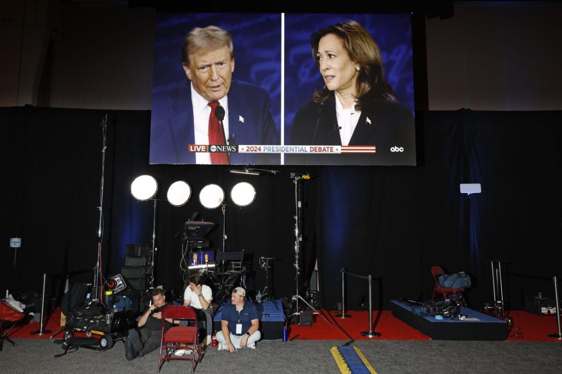 US presidential candidiates Donald Trump & Kamala Harris (Photo by Chip Somodevilla/Getty Images)