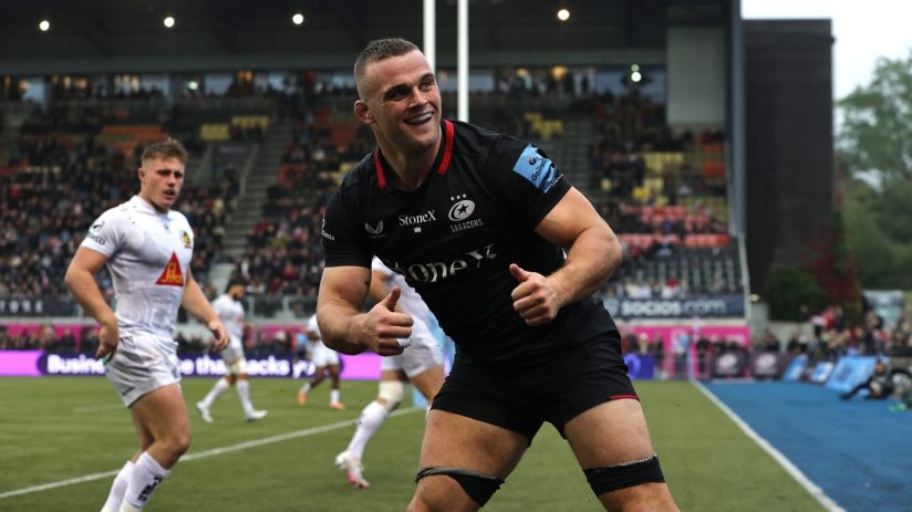 Ben Earl scored two tries as Saracens continued their 100 per cent start to the Premiership season against Exeter Chiefs