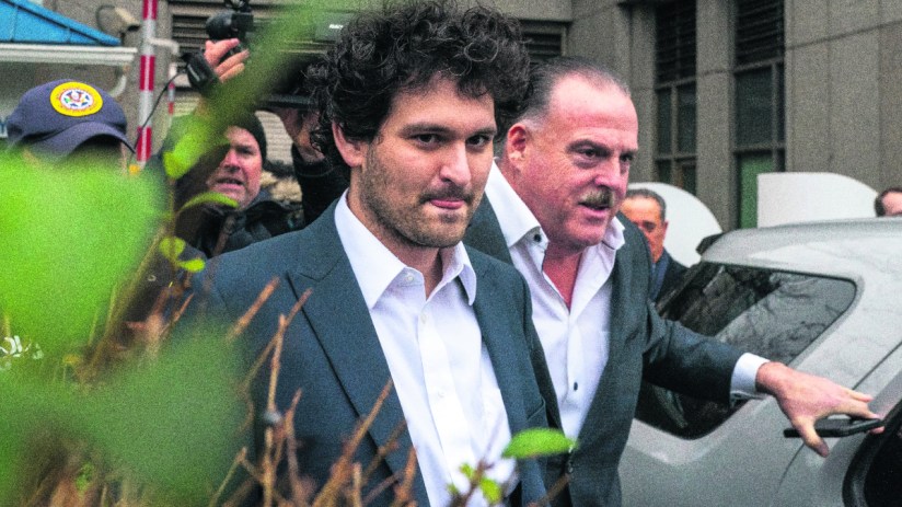 FTX founder Sam Bankman-Fried leaves Manhattan Federal Court after his arraignment and bail hearings on December 22, 2022 in New York City (Photo by David Dee Delgado/Getty Images)