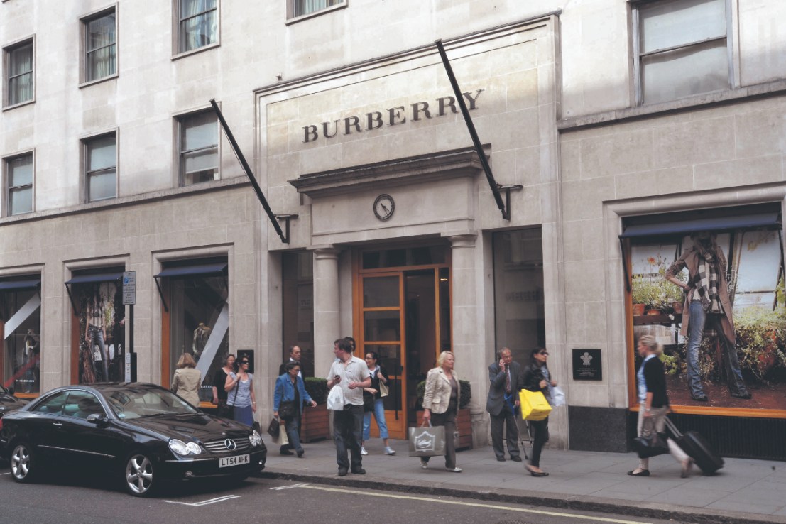 A general view of the Burberry Store at 21-23 New Bond Street in central London.